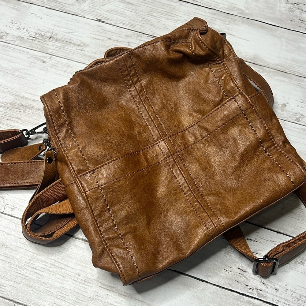 Vaschy Sac Faux Leather Large Backpack Purse